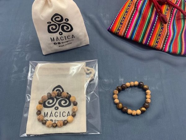 Pulsera Palo santo con ojo de tigre - Imagen 3